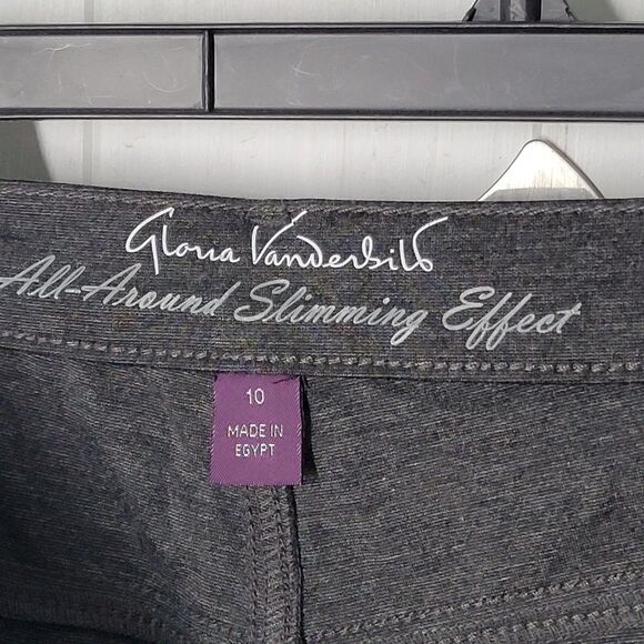 Gloria Vanderbilt Womens Size 10 Gray  Solid Amanda Slimming Tapered Leg Pants - Picture 6 of 13